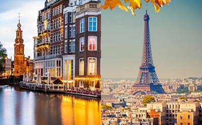Amsterdam and Paris Charter Flights private jet charter