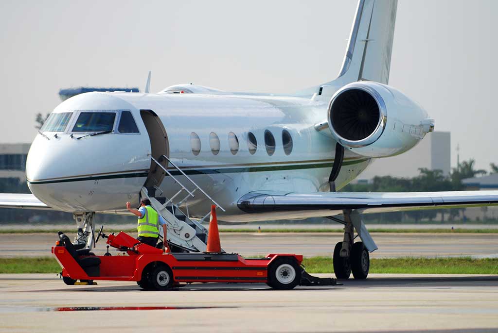 Private Jet on the tarmac