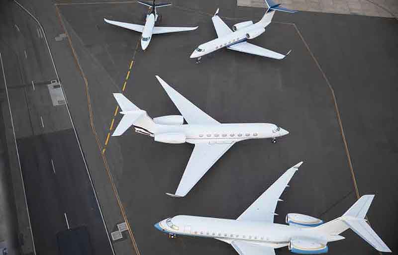 Fleet of private jets