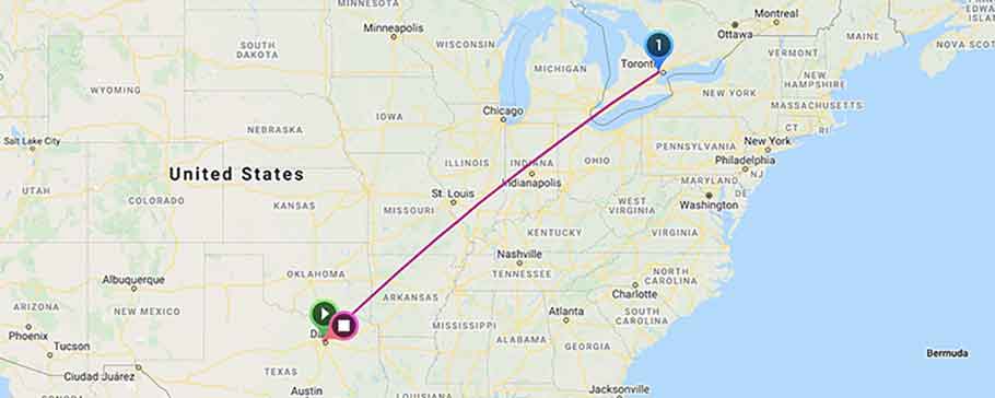 Dallas to Toronto