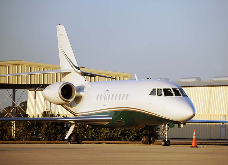 Falcon 2000 private jet charter'