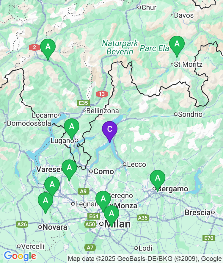 Bellagio Available Airport Options